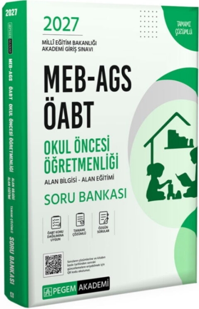 ÖABT MEB-AGS Okul Öncesi Öğretmenliği Soru Bankası Çözümlü Pegem Akademi Yayınları SegaCopy Fotokopi Merkezi