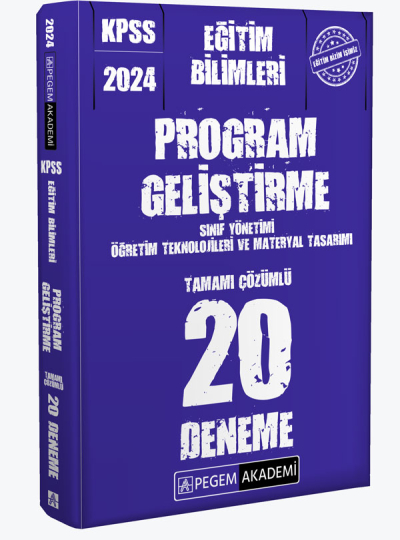 2024 KPSS Eğitim Bilimleri Program Geliştirme 20 Deneme SegaCopy Fotokopi Merkezi