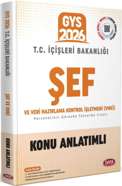 2026 T.C. İçişleri Bakanlığı Şef ve VHKİ GYS Konu Anlatımlı Data Yayınları SegaCopy Fotokopi Merkezi