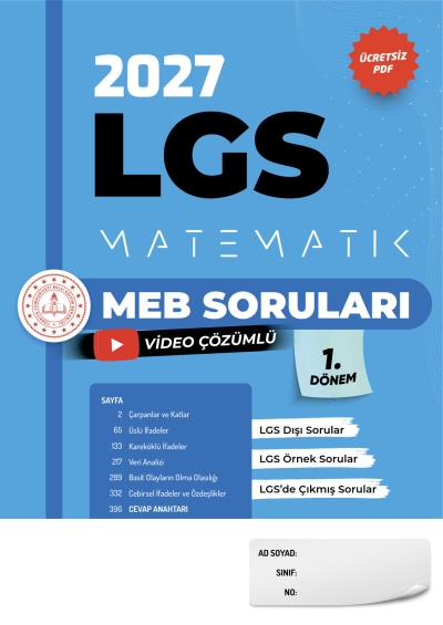2027 LGS Matematik MEB Soruları 1. Dönem SegaCopy Fotokopi Merkezi