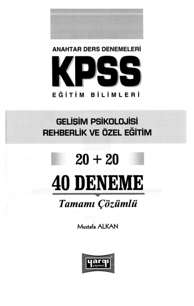 GELİŞİM VE REHBERLİK 20+20 DENEME SegaCopy Fotokopi Merkezi