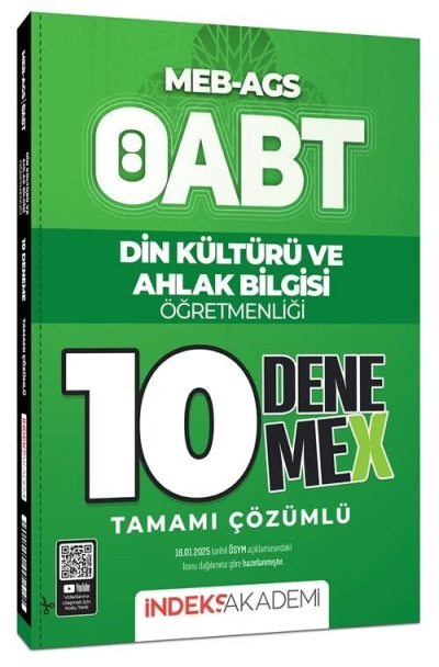 2025 ÖABT MEB-AGS Din Kültürü ve Ahlak Bilgisi 10 DenemeX Çözümlü İndeks Akademi SegaCopy Fotokopi Merkezi