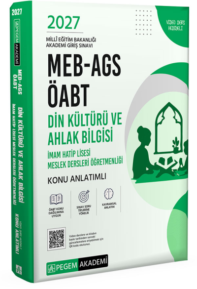 2027 MEB-AGS ÖABT Din Kültürü ve Ahlak Bilgisi Öğretmenliği Konu Anlatımlı Pegem Akademi Yayıncılık SegaCopy Fotokopi Merkezi