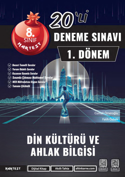 8. Sınıf 1. Dönem Mod 20 Din Kültürü Ve Ahlak Bilgisi Deneme Sınavı Nartest Yayınları