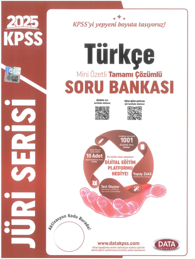 2025 KPSS Türkçe Jüri Serisi Mini Özetli Tamamı Çözümlü Soru Bankası Data Yayınları
