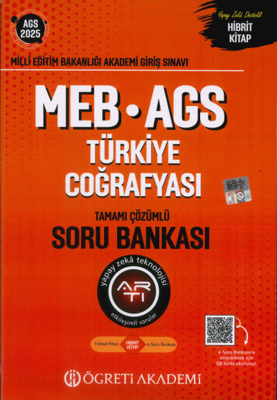 2025 MEB-AGS Türkiye Coğrafyası Soru Bankası Çözümlü Öğreti Akademi SegaCopy Fotokopi Merkezi