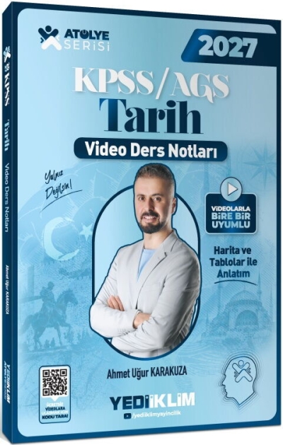 KPSS AGS Atölye Serisi Genel Kültür Tarih Video Ders Notları Yediiklim Yayınları SegaCopy Fotokopi Merkezi