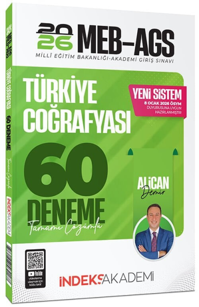 2026 MEB-AGS Türkiye Coğrafyası 60 Deneme Çözümlü İndeks Akademi Yayıncılık SegaCopy Fotokopi Merkezi