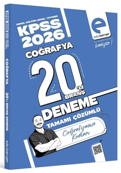 KPSS Coğrafyanın Kodları 20 Deneme Çözümlü EDU Kariyer SegaCopy Fotokopi Merkezi