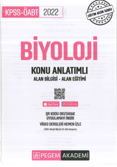 BİYOLOJİ KONU ANLATIMI ALAN BİLGİSİ - ALAN EĞİTİMİ SegaCopy Fotokopi Merkezi