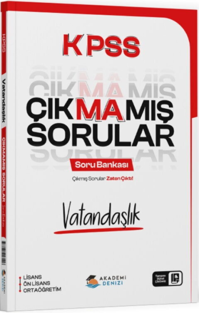 KPSS Vatandaşlık Çıkmamış Sorular Soru Bankası Akademi Denizi SegaCopy Fotokopi Merkezi