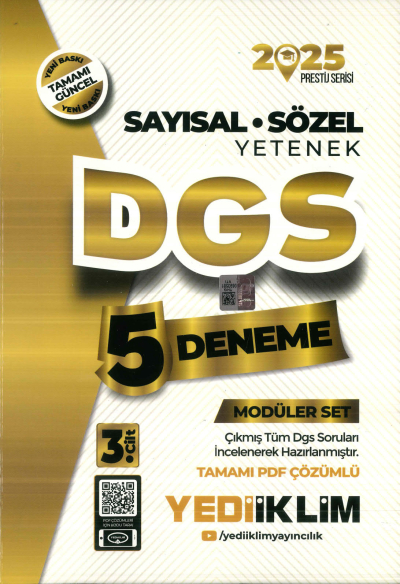 YEDİİKLİM DGS 5 DENEME 2025 SegaCopy Fotokopi Merkezi