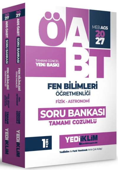 2027 MEB AGS ÖABT Fen Bilimleri Öğretmenliği Tamamı Çözümlü Soru Bankası 2 Cilt Yediiklim Yayınları SegaCopy Fotokopi Merkezi