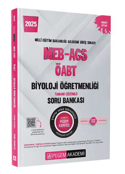 2025 MEB-AGS-ÖABT Biyoloji Tamamı Çözümlü Soru Bankası Pegem Yayınları