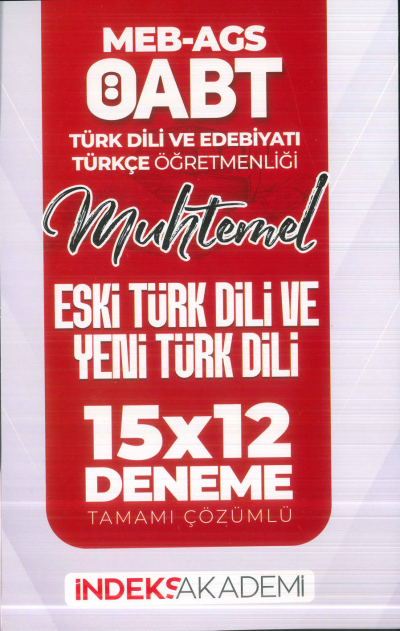 2025 ÖABT MEB-AGS Türk Dili Edebiyatı-Türkçe Eski Türk Dili ve Yeni Türk Dili 15x12 Deneme Çözümlü İndeks Akademi Yayıncılık SegaCopy Fotokopi Merkezi