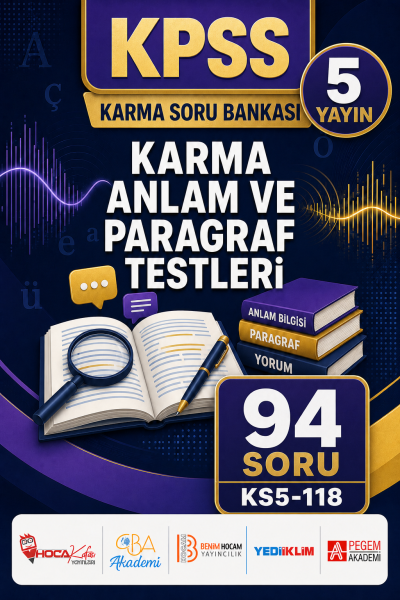 Karma Anlam ve Paragraf Testleri 5 Yayın 94 Soru SegaCopy Fotokopi Merkezi