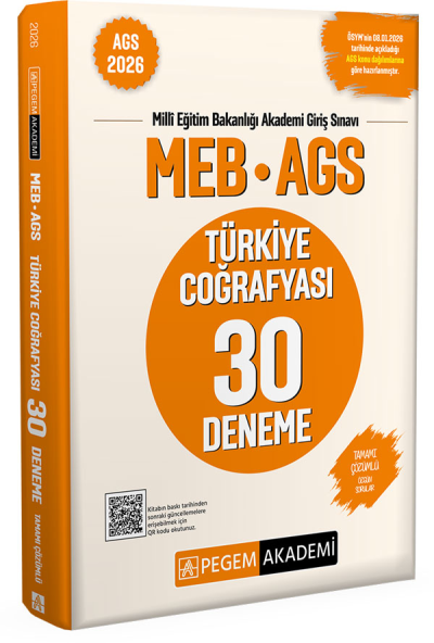 2026 MEB AGS Türkiye Coğrafyası 30 Deneme Pegem Akademi SegaCopy Fotokopi Merkezi