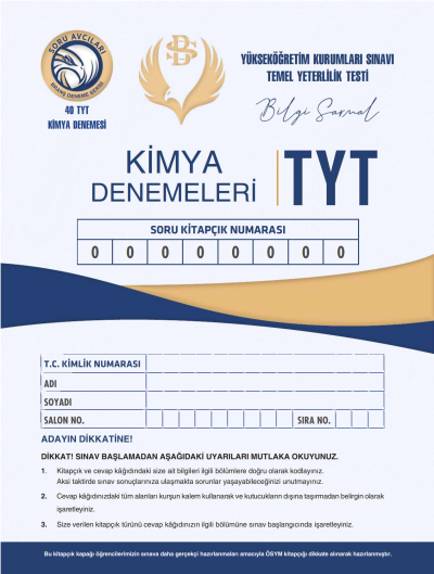 TYT KİMYA DENEMELERİ 40*7