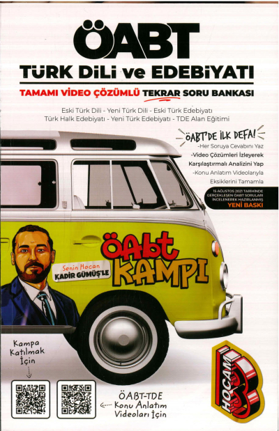 ÖABT KAMPI TAMAMI VİDEO ÇÖZÜMLÜ SORU BANKASI SegaCopy Fotokopi Merkezi