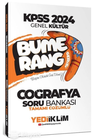 2024 KPSS Coğrafya Bumerang Soru Bankası Çözümlü Yediiklim Yayınları