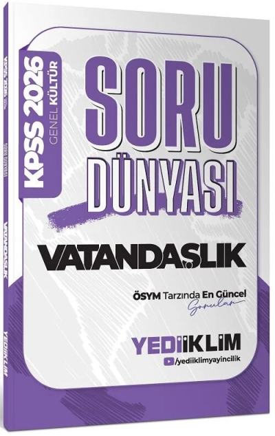 2026 KPSS Genel Yetenek Vatandaşlık Soru Dünyası Yediiklim Yayınları SegaCopy Fotokopi Merkezi