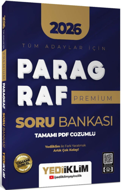 2026 Tüm Adaylar İçin Paragraf Premium Serisi Tamamı PDF Çözümlü Soru Bankası Yediiklim Yayınları SegaCopy Fotokopi Merkezi