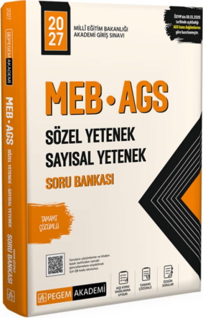 2027 MEB AGS Sözel Yetenek Sayısal Yetenek Soru Bankası Pegem Yayınları SegaCopy Fotokopi Merkezi
