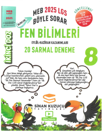 Sinan Kuzucu Yayınları 8. Sınıf İkinci Doz Fen Bilimleri 20 Sarmal Branş Deneme