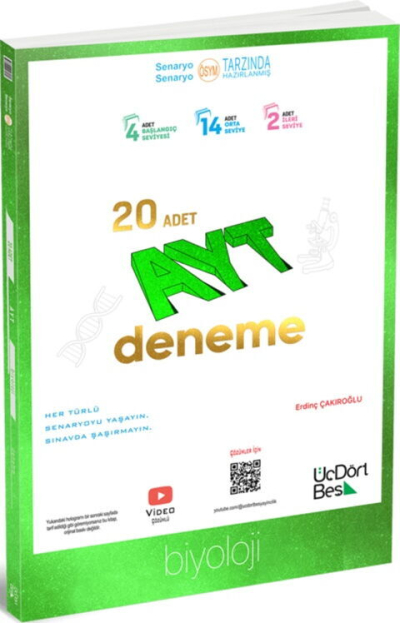 AYT Biyoloji 20 Deneme Üç Dört Beş Yayınları SegaCopy Fotokopi Merkezi