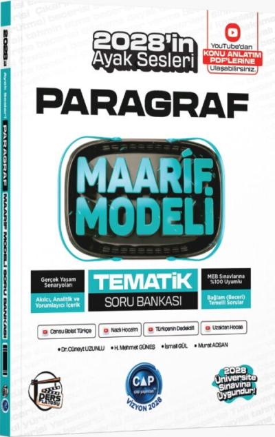 Üniversiteye Hazırlık Paragraf Ders Platosu Maarif Modeli Tematik Soru Bankası Çap Yayınları