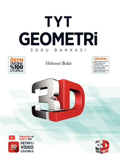 TYT 3D Geometri Tamamı Video Çözümlü Soru Bankası SegaCopy Fotokopi Merkezi