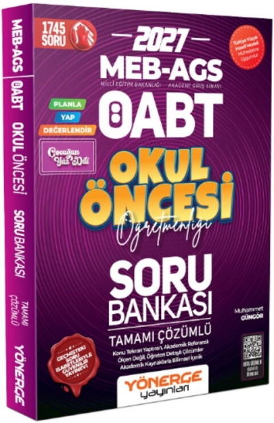 ÖABT Okul Öncesi Öğretmenliği Planla-Yap-Değerlendir Soru Bankası Çözümlü Muhammet Güngör Yönerge Yayınları SegaCopy Fotokopi Merkezi