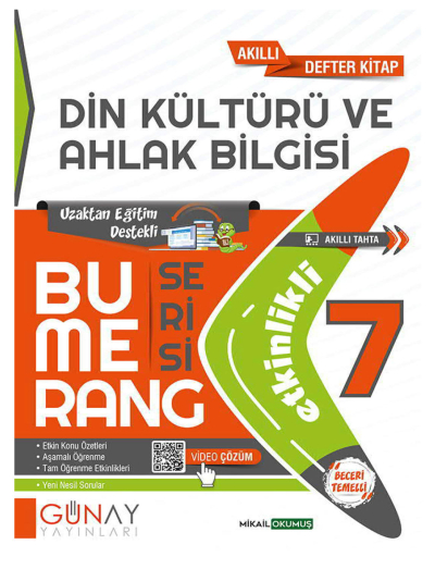 7. Sınıf Din Kültürü ve Ahlak Bilgisi Bumerang Soru Bankası Günay Yayınları SegaCopy Fotokopi Merkezi