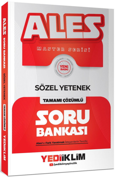 2027 ALES Sözel Yetenek Tamamı Çözümlü Soru Bankası Yediiklim Yayınları SegaCopy Fotokopi Merkezi