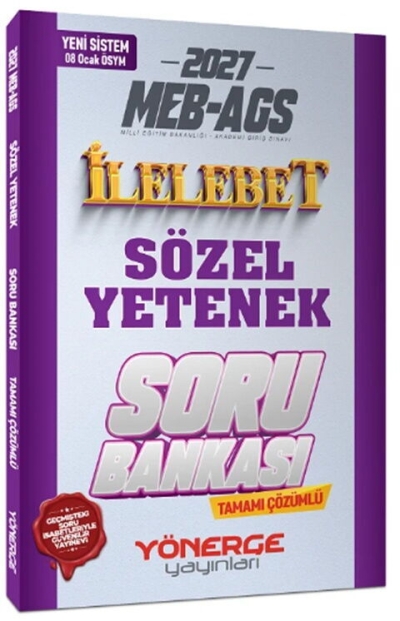 MEB-AGS Sözel Yetenek İlelebet Soru Bankası Çözümlü Yönerge Yayınları SegaCopy Fotokopi Merkezi