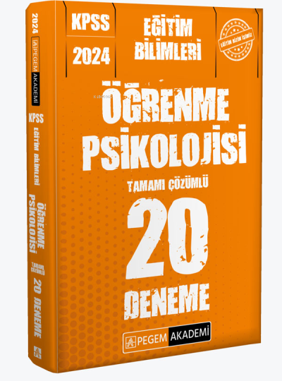 ÖĞRENME PSİKOLOJİSİ 20 DENEME TAMAMI ÇÖZÜMLÜ SegaCopy Fotokopi Merkezi