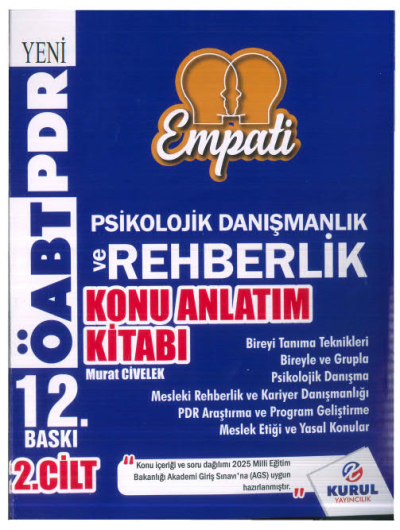2025 ÖABT Empati Psikolojik Danışmanlık ve Rehberlik Konu Anlatımlı 2. Cilt SegaCopy Fotokopi Merkezi