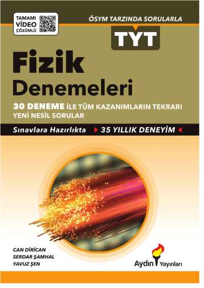 TYT Fizik Denemeleri Tamamı Video Çözümlü Aydın Yayınları SegaCopy Fotokopi Merkezi