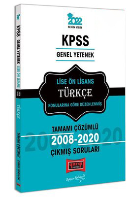 KPSS Genel Yetenek Lise - Ön Lisans Türkçe Tamamı Çözümlü Çıkmış Sorular 2008-2020 SegaCopy Fotokopi Merkezi