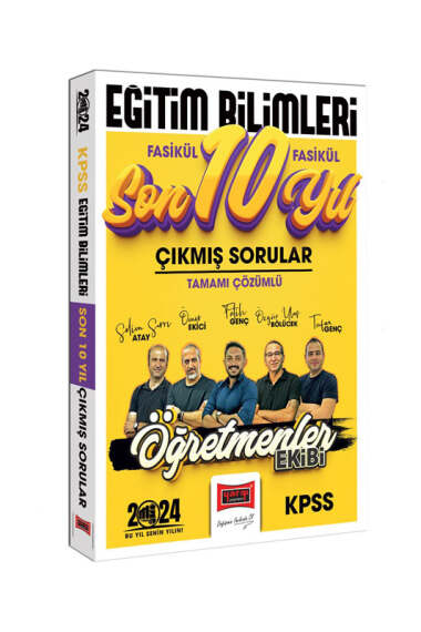 2024 KPSS Eğitim Bilimleri Öğretmenler Ekibi Tamamı Çözümlü Fasikül Fasikül Çıkmış Sorular Son 10 Yıl SegaCopy Fotokopi Merkezi