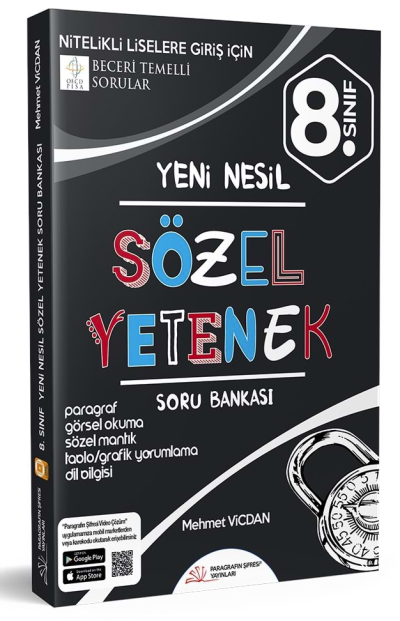 8. Sınıf Sözel Yetenek Yeni Nesil Soru Bankası Paragrafın Şifresi Yayınları SegaCopy Fotokopi Merkezi