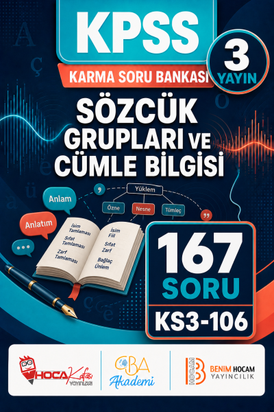 Sözcük Grupları ve Cümle Bilgisi 3 Yayın 167 Soru (Benim Hocam - CBA - Hoca Kafası Yayınları)