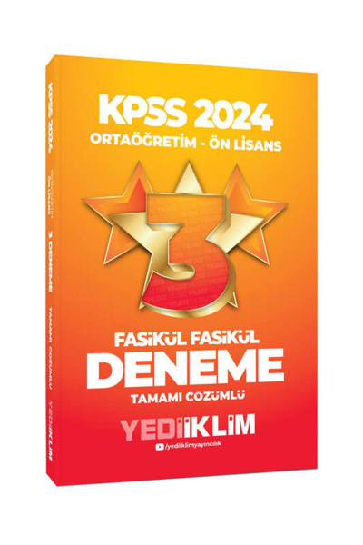 Ortaöğretim-Önlisans Fasikül Yıldız Tamamı Çözümlü 3 Deneme SegaCopy Fotokopi Merkezi