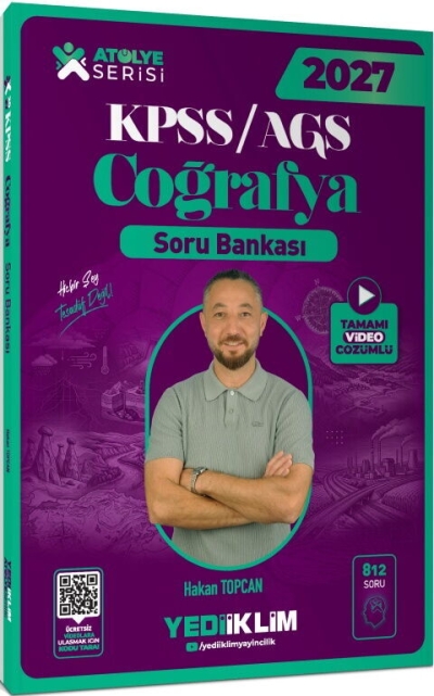 KPSS MEB-AGS Coğrafya Atölye Soru Bankası Çözümlü Hakan Topcan Yediiklim Yayınları SegaCopy Fotokopi Merkezi