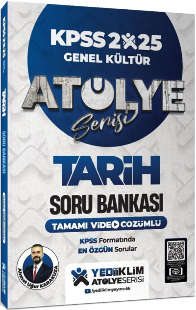 2025 KPSS Genel Kültür Tarih Atölye Serisi Tamamı Video Çözümlü Soru Bankası Yediiklim Yayınları