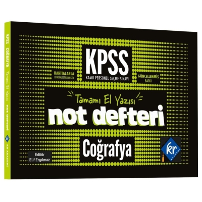 KPSS Coğrafya Konu Anlatımlı Not Defteri KR Akademi SegaCopy Fotokopi Merkezi