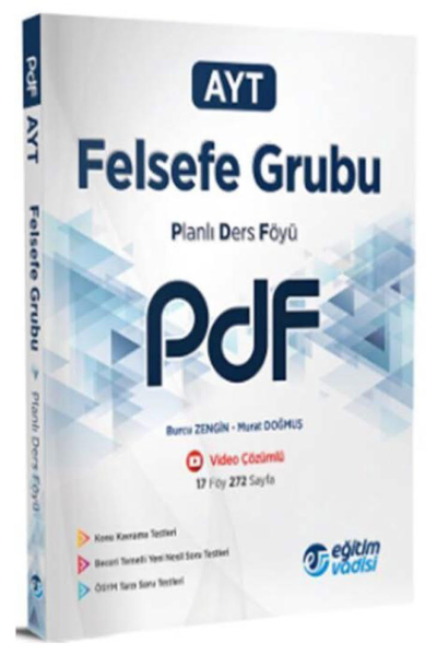 AYT Felsefe Grubu Planlı Ders Föyü Video Anlatım Destekli Eğitim Vadisi Yayınları SegaCopy Fotokopi Merkezi