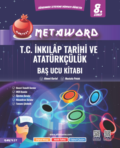 8. Sınıf T.C İnkılap Tarihi ve Atatürkçülük Metaword Baş Ucu Kitabı Nartest Yayınları