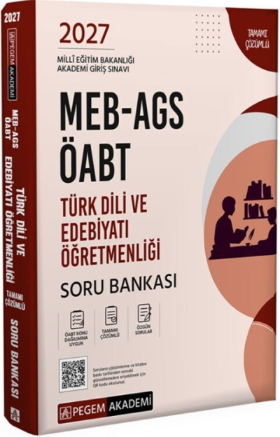 ÖABT MEB-AGS Türk Dili ve Edebiyatı Öğretmenliği Soru Bankası Çözümlü Pegem Akademi Yayınları SegaCopy Fotokopi Merkezi