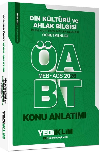 2026 ÖABT MEB-AGS Din Kültürü ve Ahlak Bilgisi Öğretmenliği Konu Anlatımı Yediiklim Yayınları SegaCopy Fotokopi Merkezi